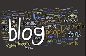 Words relating to blogging.